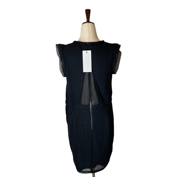 See U Soon Black Aztec Embroidered Belt Cap Sleeve Fit And Flare‎ Dress Size S - Picture 3 of 11